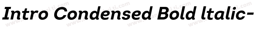 Intro Condensed Bold ltalic字体转换